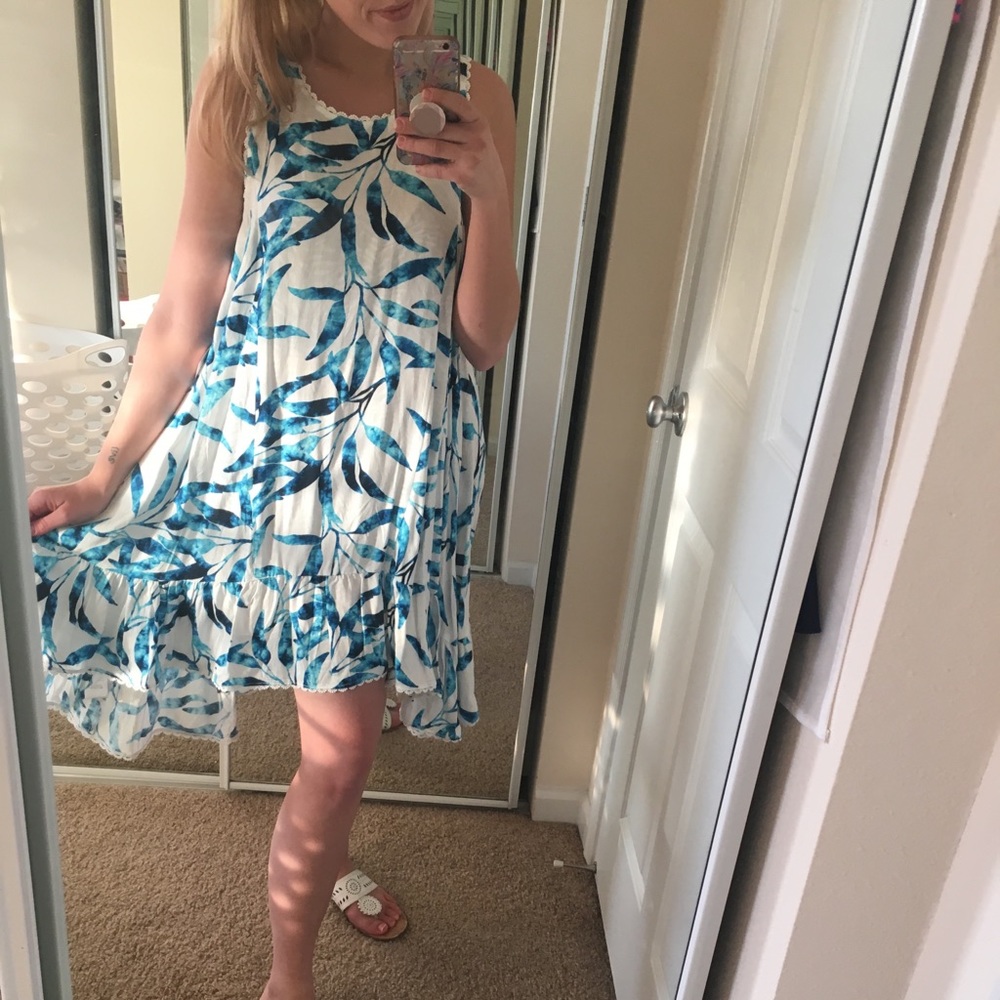 NWT Tropical Oversized Smock Dress